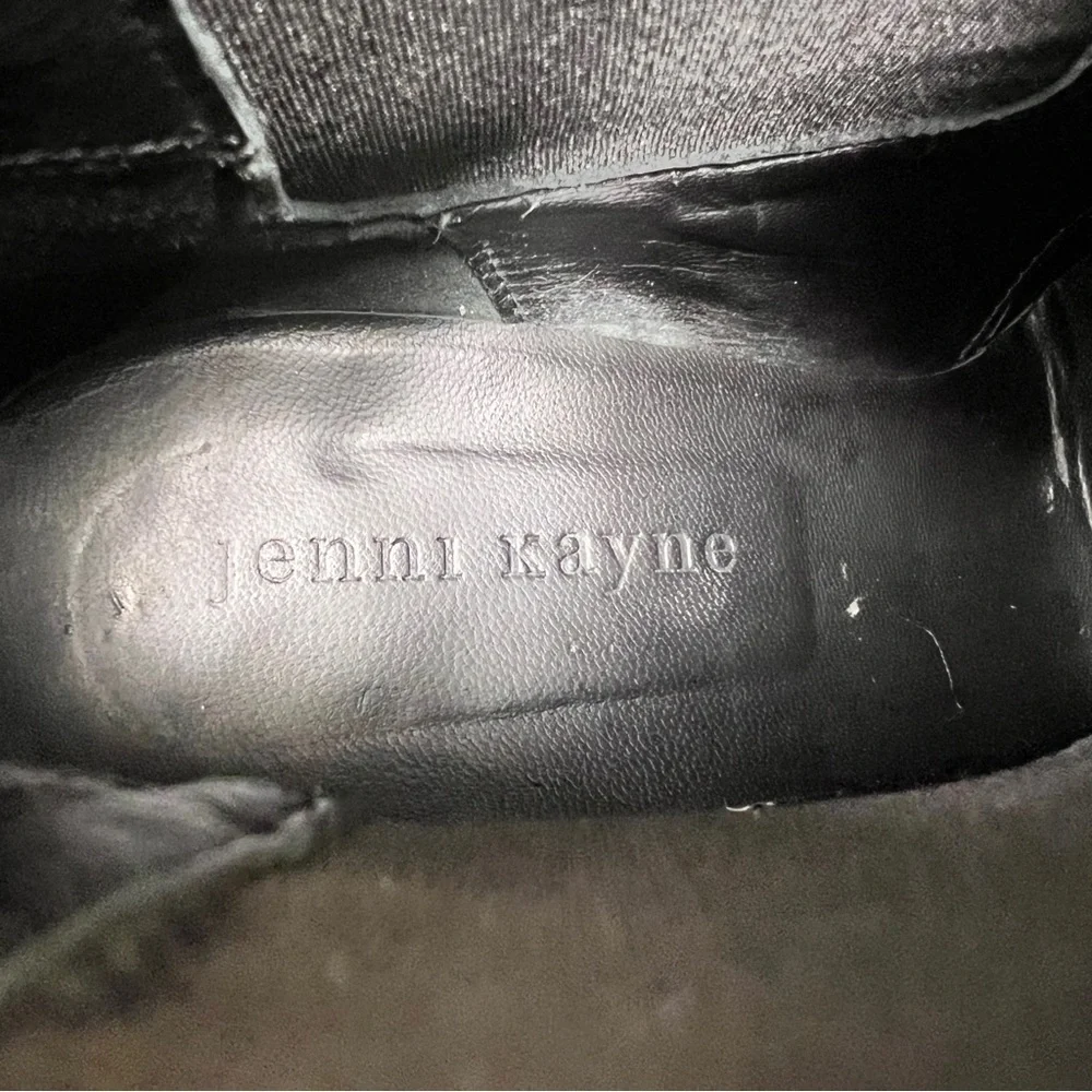 Jenni Kayne Chelsea Black Leather Ankle Heeled Boots